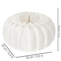 Article Boule décorative en papier, motif citrouille moderne, papier alvéolé, 34 cm, lot de 2