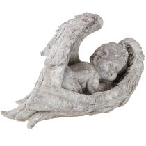 Article Ange décoratif endormi avec des ailes, figurine d&#39;ange tombale 22,5 cm