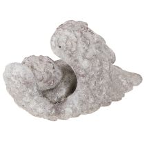 Article Ange décoratif endormi avec des ailes, figurine d'ange tombale 22,5 cm