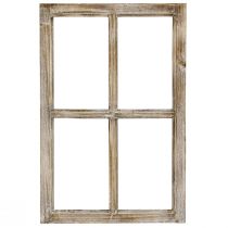 Article Cadre de fenêtre décoratif décoration en bois marron rustique 40×60cm