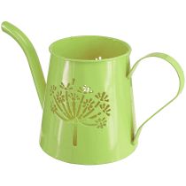 Article Arrosoir décoratif cruche métal pissenlit vert H12cm 2pcs