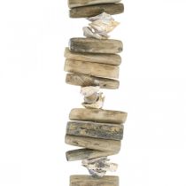 Article Déco guirlande coquillages et bois flotté 90cm