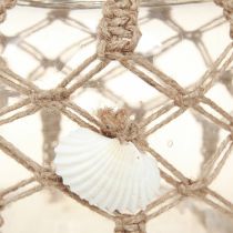 Article Coquillages décoratifs en verre macramé décoration de table décoration à suspendre Ø14cm