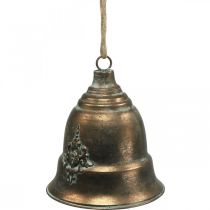 Article Cloche décorative, cloche en métal, cloche dorée à suspendre Ø20,5cm H24cm