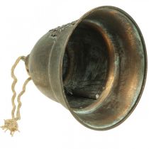 Article Cloche décorative, cloche en métal, cloche dorée à suspendre Ø20,5cm H24cm