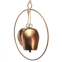 Article Cloches de Noël traditionnelles aspect bronze, décoration à suspendre, sonnette de porte Ø29cm