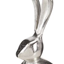 Article Lapin Décoratif en Métal Pâques en Argent Rond Ø12cm H25cm