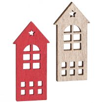 Article Décoration de maison décorative en bois rouge naturel 2×4,5 cm 72 pcs