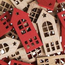 Article Décoration de maison décorative en bois rouge naturel 2×4,5 cm 72 pcs