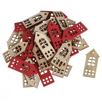Article Décoration de maison décorative en bois rouge naturel 2×4,5 cm 72 pcs