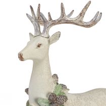 Article Déco cerf debout vintage Noël 30x15,5x48,5cm