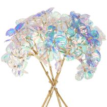 Article Hortensia décoratif irisé fleur artificielle Noël 27cm 4 pcs