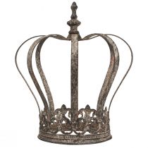 Article Couronne décorative aspect antique décoration métal rouille Ø19,5cm H22cm