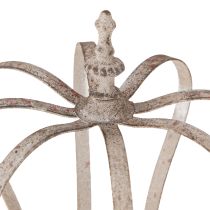 Article Couronne Décorative Vintage Métal Gris Rouille Ø19cm H22cm