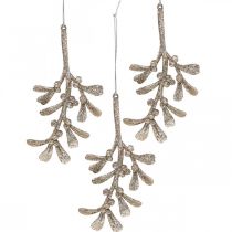 Pendentif déco gui, décoration sapin de Noël 16,5cm