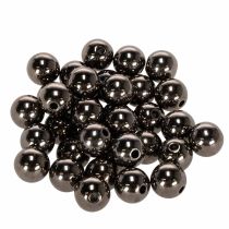 Article Perles décoratives anthracite métallisé 14mm 35 pcs