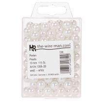 Article Perles décoratives blanches Ø10mm 115 pcs