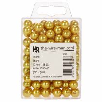 Article Perles décoratives Ø10mm dorées 115 pcs