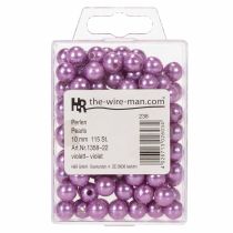 Article Perles décoratives Ø10mm violet 115 pcs