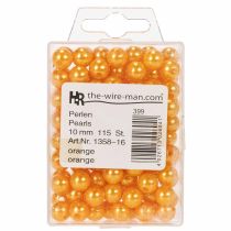 Article Perles décoratives Ø10mm orange 115 pcs