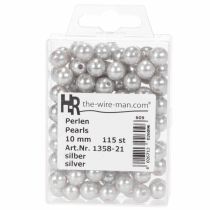 Article Perles décoratives Ø10mm argent 115 pcs