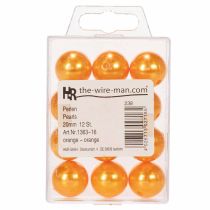 Article Perles décoratives Ø2cm orange 12 pcs