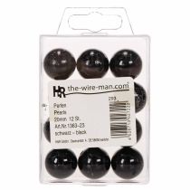 Article Perles décoratives Ø2cm noires 12 pcs