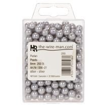 Article Perles décoratives Ø8mm argent 250 pcs