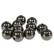 Article Perles décoratives anthracite métallisé 14mm 35 pcs