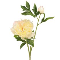 Article Décoration Pivoines Fleurs Artificielles Fleur Jaune L64cm 2pcs
