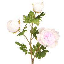 Article Décoration Pivoines Rose 3 Fleurs Longue Tige L80cm 2pcs