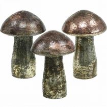 Déco champignons verre rose décoration de table automne Ø6.5cm H10cm 3pcs