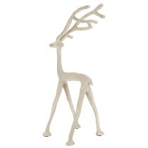 Article Renne Figurine décorative en métal Aspect argile Gris 35cm
