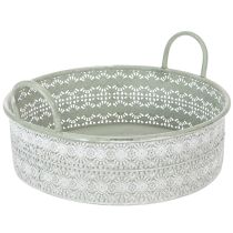 Article Bol décoratif en métal avec anses, pot de fleurs vintage, lot de 3