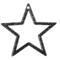 Article Décoration de table étoile décorative paillettes noires Noël 4,5 cm 120 pcs