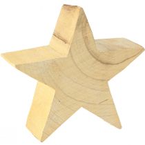 Article Étoile décorative en bois Étoile en bois de Paulownia à poser 20cm