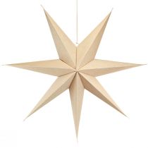 Article Étoile décorative pour éclairer papier jute naturel Ø75cm