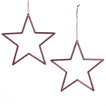 Article Étoiles décoratives décorations pour sapin de Noël Berry Glitter Ø12cm 12 pcs