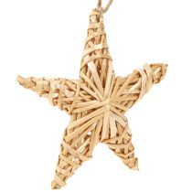 Article Étoiles décoratives pour sapin de Noël en rotin naturel 11 cm 6 pièces