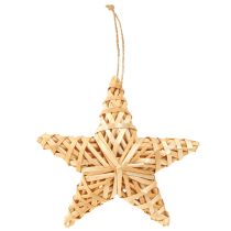 Article Étoiles en rotin décoratives naturelles 14,5 cm - Lot de 3