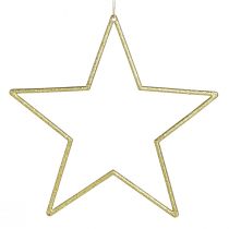 Article Étoiles décoratives dorées avec paillettes décoration d&#39;arbre étoiles 18cm 8 pcs