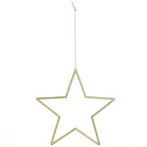 Article Étoiles dorées scintillantes 18 cm - Lot de 8 décorations de Noël