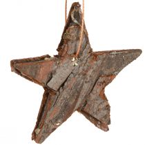 Article Étoiles décoratives pin décorations de sapin de Noël naturel étoiles de pin 6cm 12 pcs