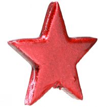 Article Étoiles décoratives métalliques rouges – 2e choix – Ø 5 cm, 36 pièces