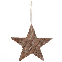 Article Étoiles décoratives en écorce de pin à suspendre 20 cm - Lot de 3