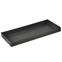 Article Plateau décoratif en métal noir gris délavé 30×15cm