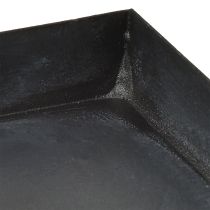Article Plateau décoratif en métal noir gris délavé 30×15cm