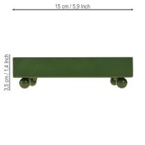 Article Plateau décoratif carré en métal vert 15×15cm 2pcs