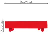 Article Plateau décoratif carré en métal rouge 15×15cm 2pcs