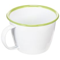 Article Coupe décorative, pot de fleurs émaillé, Ø11cm H8cm